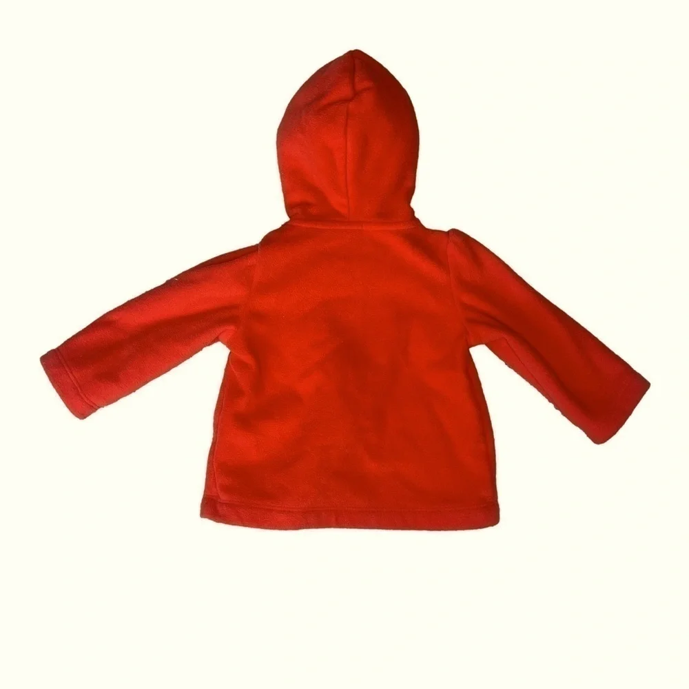 🟢 3/$15 Carter’s Baby Hooded Cheetah/Res Orange Sweater 6 months